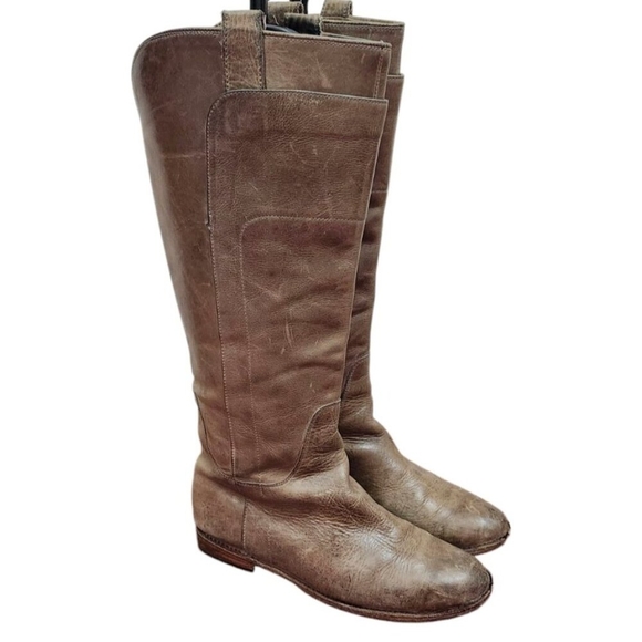 Frye Tan Leather Over the Knee Boots - Picture 2 of 13